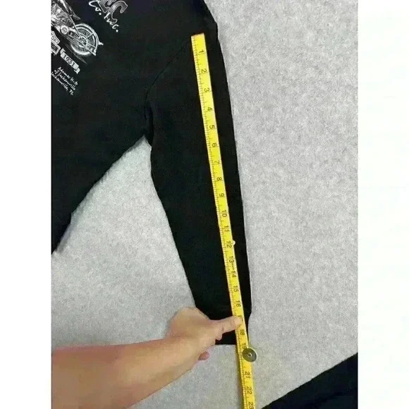 VTG Y2K Harley-Davidson Women’s V-Neck Sweater XS Black Pullover Biker Florida - Picture 12 of 14